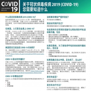 美国疾病控制与预防中心(CDC)分享关于冠状病毒疾病 (COVID-19)的健康贴士 ... ...